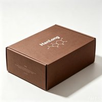Boîte cadeau cosmétique marron personnalisée avec logo, emballage à rabat pour pots en verre, boîte pliable en carton ondulé avec insert en EVA