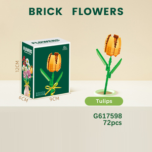 Artificial DIY Assembly Bouquets Building <strong>Blocks</strong> Toys Home Decoration 6-Style Bouquets <strong>Brick</strong> Flowers for Romantic Holiday Gift - Product Image 5