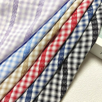 Prêt bonne qualité fil teint vichy carreaux Plaid en gros 21S pur coton Polyester TC chemise tissu