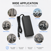 Chargeur de batterie intelligent 42V 2A de haute qualité pour trottinette électrique, station de charge intelligente pour batterie Li-ion, cordon d'alimentation