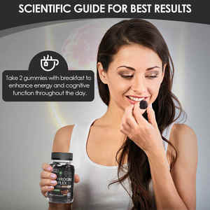 Para Biochealth Cordyceps sin azúcar Lions Mane Mushroom Gummies Etiqueta blanca Ashwagandha Lion's Mane Suplemento para Focus Gummy - Product Image 3