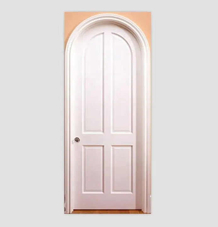 Puertas interiores de madera maciza, color blanco, modernas, redondas