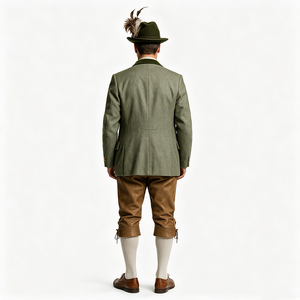 Costume <span class=keywords><strong>de</strong></span> chasseur bavarois pour hommes adultes, tenue folklorique allemande pour la fête <span class=keywords><strong>de</strong></span> carnaval Fasching - Product Image 3