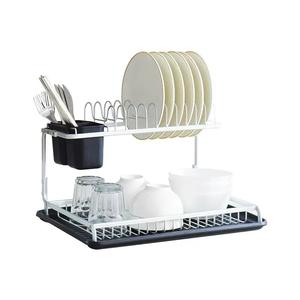 Escurridor de Platos Doble Multifuncional Moderno de Aluminio y PP, Organizador de <span class=keywords><strong>Cocina</strong></span>, Escurridor de Platos, Almacenamiento de Ollas, Plato/Barco - Product Image 1