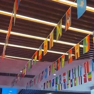 Bán buôn biểu tượng tùy chỉnh Bunting cờ hình dạng khác nhau 5x8 inch tùy chỉnh chuỗi cờ quốc gia - Product Image 1