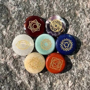 Usine prix de gros gravure pierre de guérison 7 chakra cristal pour la méditation - Product Image 4