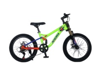 Vélo de montagne à suspension 20/24 pouces avec cadre en acier, 7/21 vitesses, fourche à double suspension