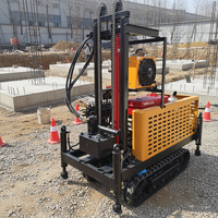 Petite machine de forage de puits d'eau portable sur roues, équipement de forage de puits pour la vente