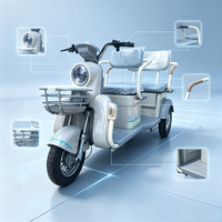Tricycle électrique à 3 roues pour passagers, fabriqué en Chine, scooter électrique pour adultes, pour les déplacements quotidiens en ville en famille