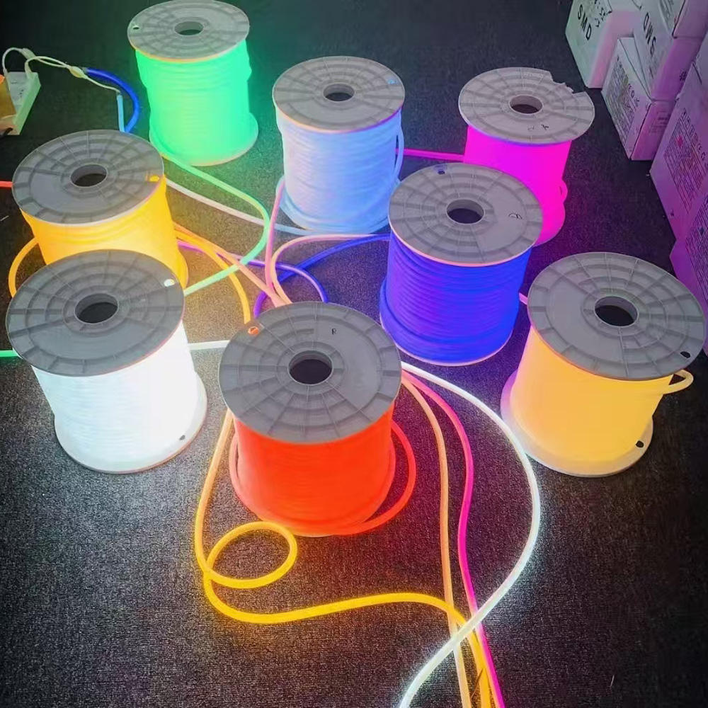 8mm 8x16mm Cuttable Led Neon Flex AC 220v Neon Led Strip Light IP67 PVC Neon Outdoor Waterproof 220v Outdoor Led Lights Rope