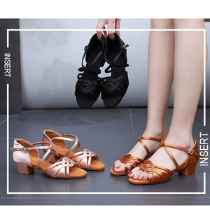 Zapatos de Baile de Satén para Niñas, Zapatos Modernos de Tango para Actuaciones, Zapatos de Salón de Baile de Tacón Bajo para Niñas y Damas - Product Image 6