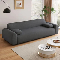 Sofá Modular Moderno de Tres Plazas Tipo L, Sofá de Lino Artístico, Sofá Ecológico de Esponja para Apartamento, Venta al Por Mayor de Fábrica, Económico