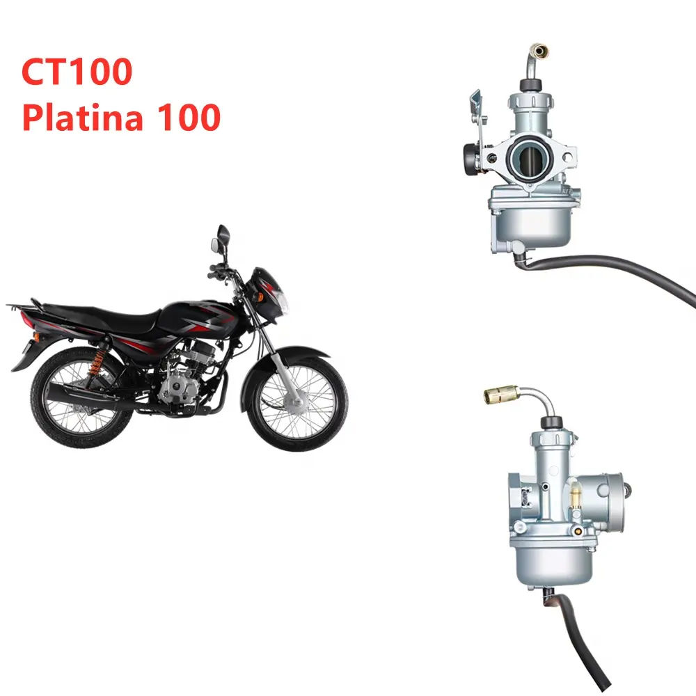 19mm Bajaj 복서 CT100 BM100 Platina 100 100cc 오토바이 기화기