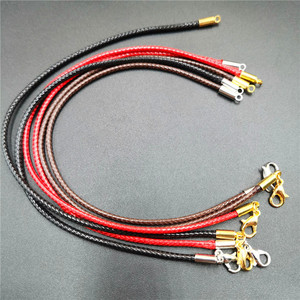 Red Waxed <b>String</b> <b>Bracelet</b> 2Mm 18Cm 3Mm 18Cm Geometric Design Unisex Gift Jewelry - Product Image 2