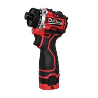 Perceuse sans fil DC à moteur sans balais, 2 vitesses 400-1600 tr/min, 5C 1500 mAh, perceuse électrique portable rechargeable pour travaux de bricolage