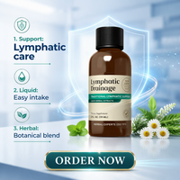 Vente en gros, personnalisation, sirop lymphatique naturel à base de plantes, 59 ml, trèfle rouge, racine de Stillingia, complément nutritionnel pour adultes