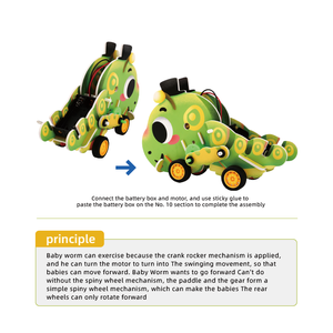 Brother ชุดวิทยาศาสตร์2025สำหรับเด็ก KT บอร์ด DIY 3D ไม้ปริศนาการ์ตูนออกแบบก้านของเล่นเพื่อการศึกษา - Product Image 5