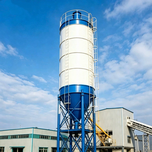 Silo de ceniza volante para cemento 50T 100T 200T, tanque de almacenamiento vertical de acero atornillado para polvo con colector de polvo, para planta de hormigón OEM - Product Image 5