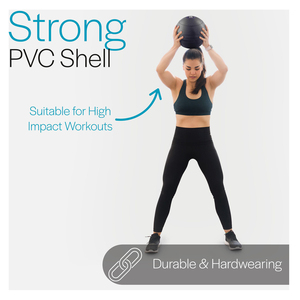 Bolas de fuerza para entrenamiento con logotipo personalizado, Bola de entrenamiento con relleno de arena, Bola de goma dura de PVC de 2Kg, bolas de ajuste cruzado negras dinámicas - Product Image 5
