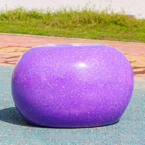 F016 Vibrant Green Orange Donut Escultura Estatua de Arte de fibra de vidrio para decoración comercial interior al aire libre Proyecto de diseño personalizado - Product Image 3