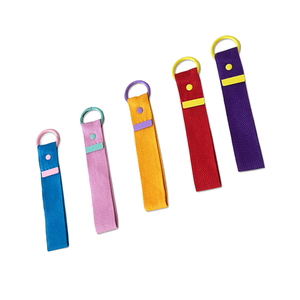 Yyx Tùy Chỉnh Kim Loại Clip Mùa Xuân Vòng Tự Làm Sắt Trên Mèo Vá Thêu Nhãn Trống Dây Đeo Cổ Tay Vải <span class=keywords><strong>Keychain</strong></span> Với Mở Vòng - Product Image 6