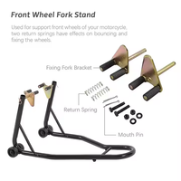 Support de moto universel en acier MEDSEN, cadre de levage, roue avant réglable, support de pneu portable, capacité de 500 kg