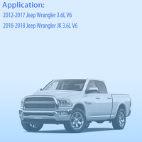 1 pièce de tuyau de refroidissement de radiateur supérieur et inférieur compatible avec Jeep Wrangler 3.6L V6 2012-2018 OE 55111395AE 55111394AC