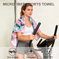 Serviette de sport d'extérieur personnalisée en microfibre gaufrée absorbante à séchage rapide pour la gym, le fitness et le yoga