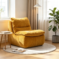 Canapé simple en tissu moderne et confortable pour petits appartements, avec housse amovible