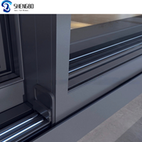 Modernes Luxuriöses Aluminium-Legierungs-Doppelglas Dreispuriges Schiebefenster Wasserdicht Schalldicht für Keller Wohnzimmer Küche