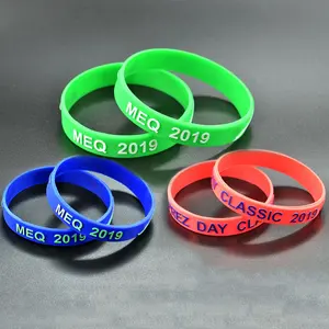 Sport Bangle Rubber Bracelet Blanks Cheap Custom Logo Personalized Thin Debossed Silicone Bracelets Wristband Women