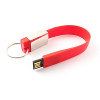 Clé USB rotative en métal 8 Go avec bracelet en silicone – Cadeau promotionnel pour événements