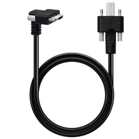 Câble de panneau blindé en PVC Type-C vers USB 3.0 BM mâle à double verrouillage par vis avec options d'angle multiples pour ordinateur et imprimante