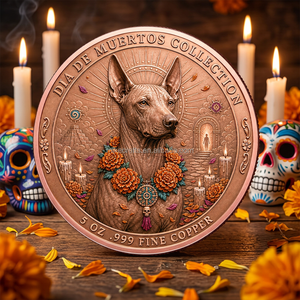 Moneda Conmemorativa <span class=keywords><strong>de</strong></span> Cobre 999 <span class=keywords><strong>de</strong></span> 5oz con Diseño <span class=keywords><strong>de</strong></span> <span class=keywords><strong>Esqueletos</strong></span> del Día <span class=keywords><strong>de</strong></span> Muertos Mexicano, Colección <span class=keywords><strong>de</strong></span> Impresiones <span class=keywords><strong>de</strong></span> Monedas, Venta al por Mayor <span class=keywords><strong>de</strong></span> Artesanía Metálica - Product Image 1