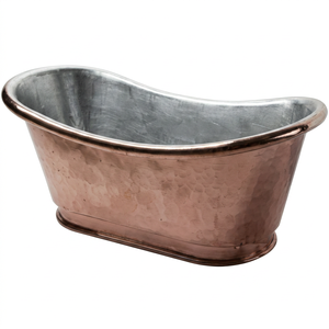 Baignoire autoportante ovale en cuivre pour spa et salle de bain - Product Image 1