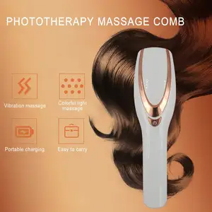 Hot Selling LED Hair Brush Popular Roller Rotate Styler Comb Straightening Curling Features Red Blue LED Scalp Massage Devices