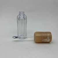 Tube de brillant à lèvres en plastique de haute qualité de 5 ml avec pinceau métallique, tube transparent pour brillant à lèvres, couleur personnalisable, tube de baume à lèvres