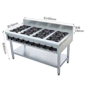 8-Burner Gas Stove Cooker Customizable Assembled <b>Clay</b> <b>Pot</b> KITWIN KW-CD-8 Stainless Steel NG/LPG for Restaurant Kitchen Equipment - Product Image 5