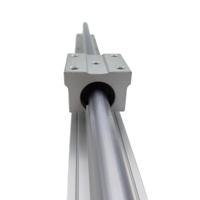 Rail de guidage linéaire en acier chromé rond CNC avec bloc linéaire SBR12UU SBR16IU SBR20UU