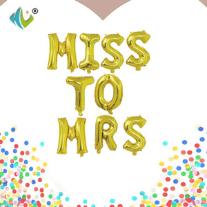 Set di Palloncini in Foil a Forma di Lettere da MISS a MRS, 16 Pollici, <span class=keywords><strong>Oro</strong></span>, Argento, <span class=keywords><strong>Oro</strong></span> Rosa per Decorazioni di Matrimoni, Feste di Fidanzamento - Product Image 4