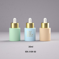 Op maat gemaakte ronde glazen druppelfles van 30 ml met zeefdruk voor essentiële oliën, oogdruppels & huidverzorgingsserum