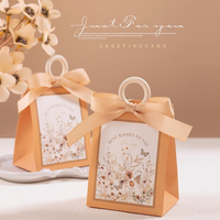 Personnalisation de nouvelles poignées d'anneaux en bois boîte cadeau boîtes cadeau en papier carton mariages anniversaires boîte cadeau élégante fermeture ruban