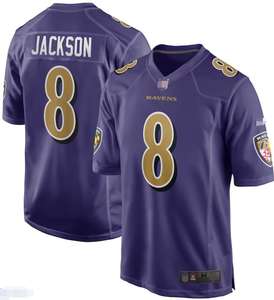 Jersey Sepak Bola Vintage Pria 25/26 Baltimore Ravens Lamar Jackson Jersey De Football Seragam Sepak Bola Amerika - Product Image 1
