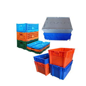 Custom Delivery Plastic Turnover Box Transportation Storage Plastic Crate Heavy Duty Tote Box