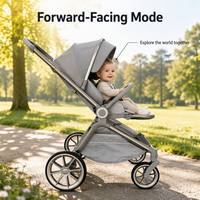 Poussette 2-en-1 pour bébé avec siège auto et nacelle, siège réversible, système de voyage haute position, vente en gros, fabrication OEM