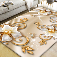 Modern kristal kadife oturma odası halısı kabarık kalın kaymaz halı Mat yatak odası salon ve çağdaş daire için