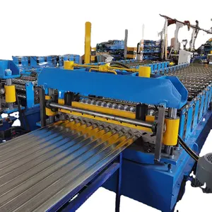 Tile Making Machine Sheets Roofing Machine Tile Making Machine Corrugated And Trapezoid Roofing Tile Roll Forming Machine Double Layers Metal Steel