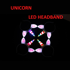 Nouveau bandeau <span class=keywords><strong>licorne</strong></span> LED RGB éco-responsable pour enfants et adultes, idéal pour les concerts, les fêtes et Halloween - Product Image 3