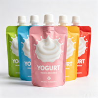Op maat gemaakte gravure bedrukte logo's, vochtbestendig, milieuvriendelijk gelamineerd materiaal, geschikt voor babyvoeding, melk, yoghurt, wodka, sap en bier.