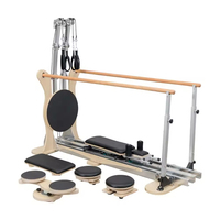 Planche de saut et d'étirement en aluminium avec plateau en érable durable pour le yoga, le Pilates, les exercices corporels en studio, et les reformers de Pilates